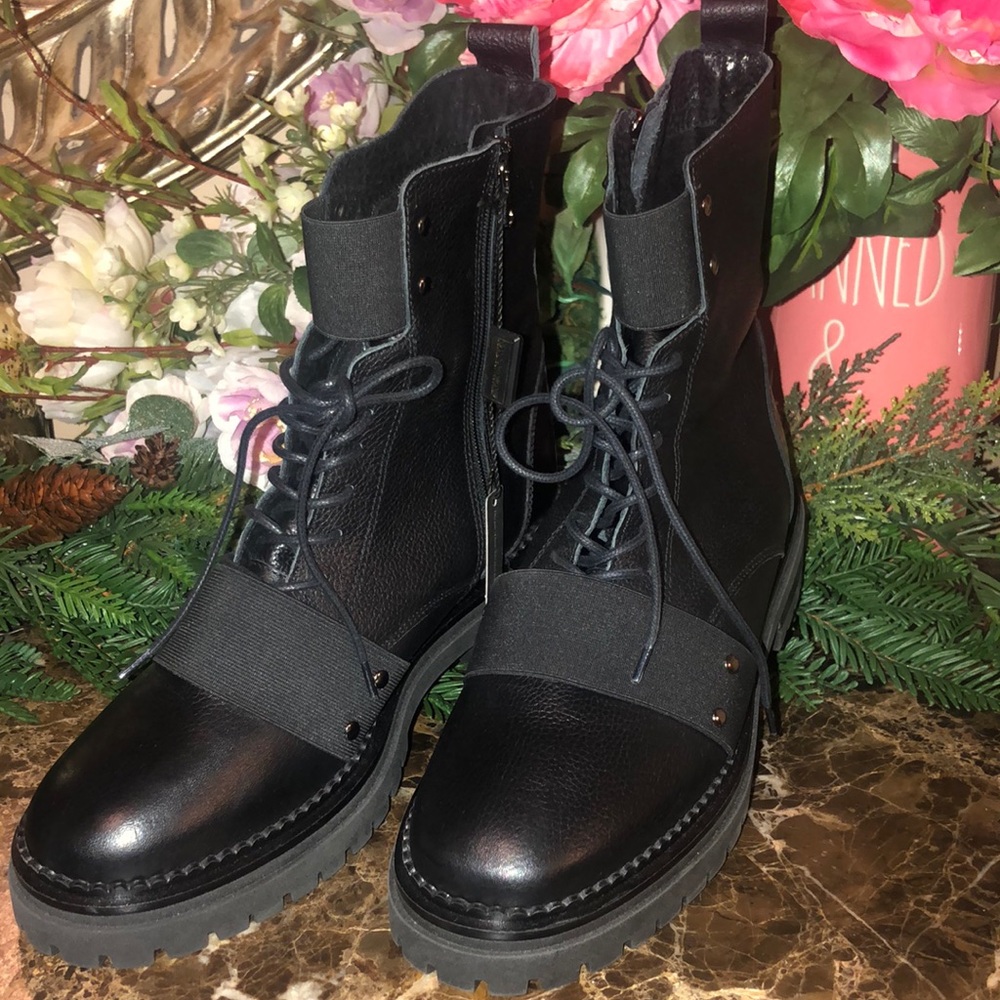 NEW. Made In Italy FABIANELLI Leather Combat Style Boots